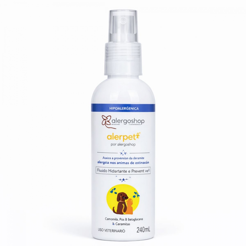 Fluído Hidratante para Pet Hipoalergênico Alerpet 240ml