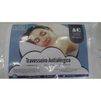 Travesseiro AC antialérgico com capa impermeável ao ácaro adulto 50x70