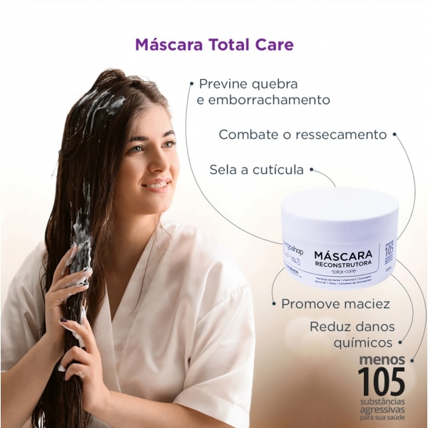 Máscara Capilar Reconstrutora Total Care Alergoshop